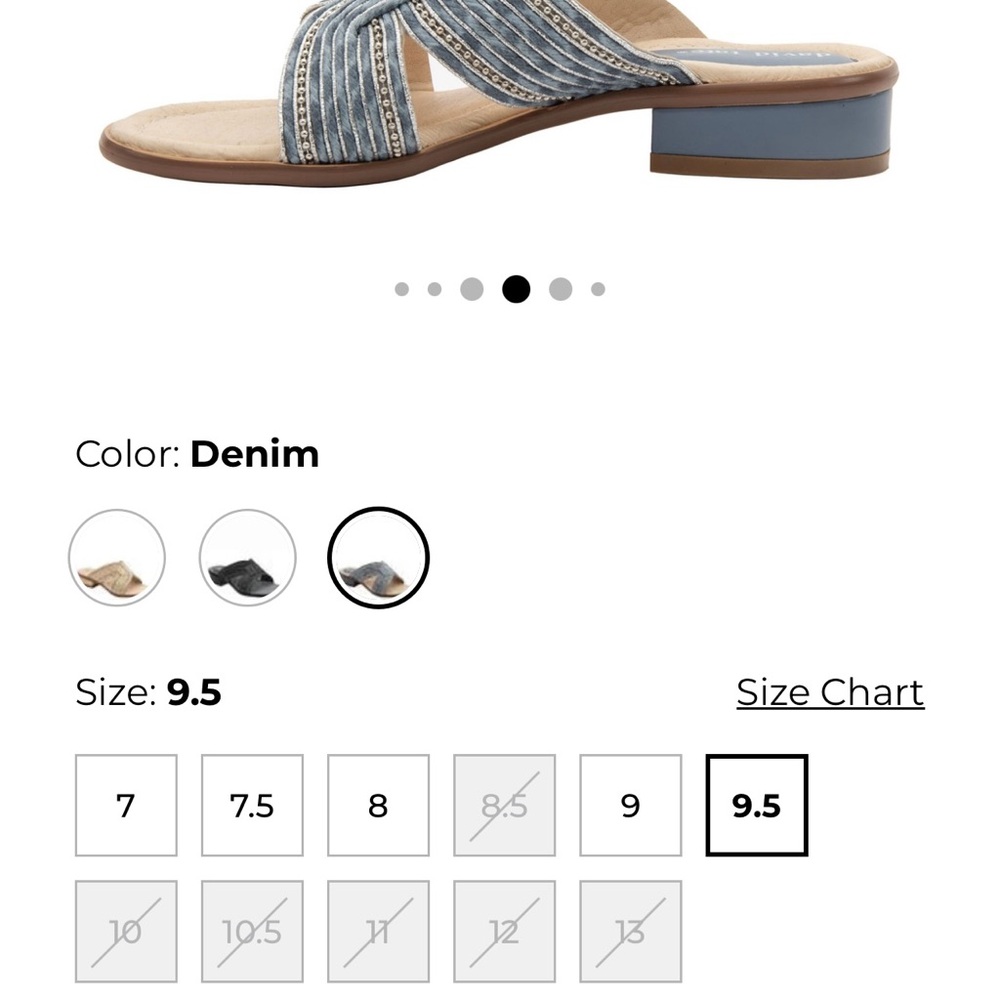 David Tate Blue and Cream Sandals with Woven Strap